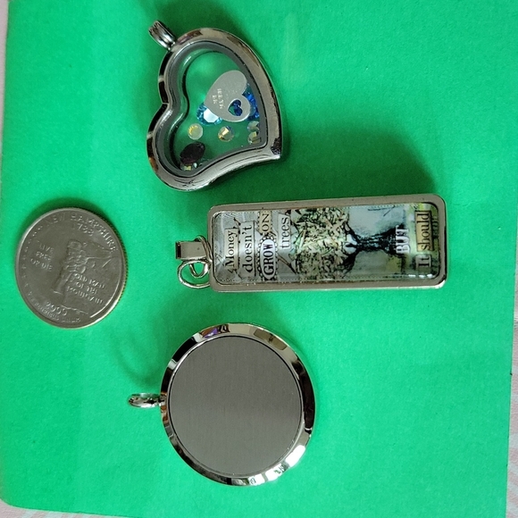 3-silvertone Pendants family tree-heart-plexi all beautiful - Picture 5 of 5